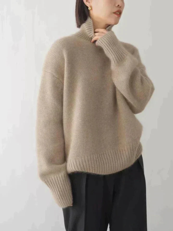 Pull Col Roulé En Maille Femme