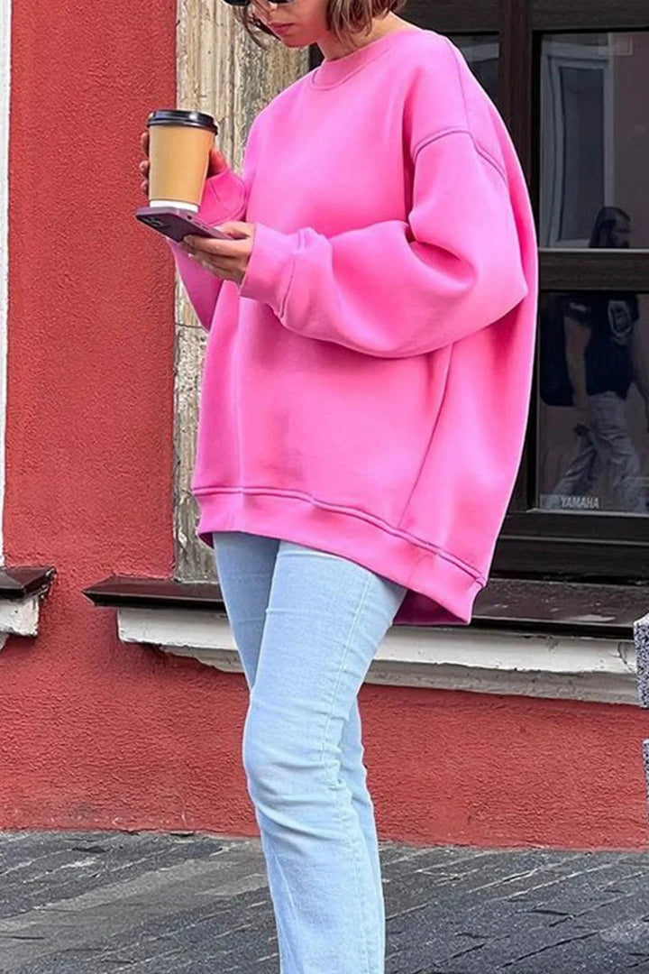 Pull Oversize à Col Rond Femme