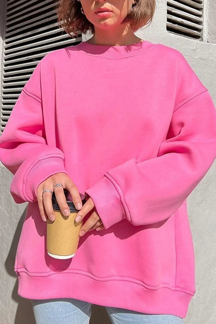 Pull Oversize à Col Rond Femme