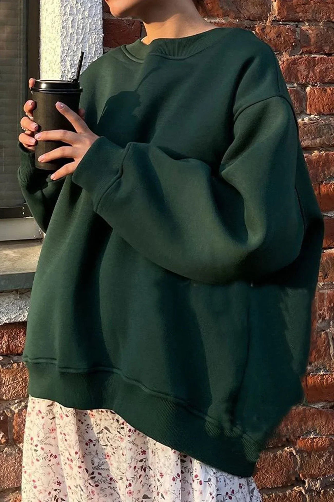 Pull Oversize à Col Rond Femme