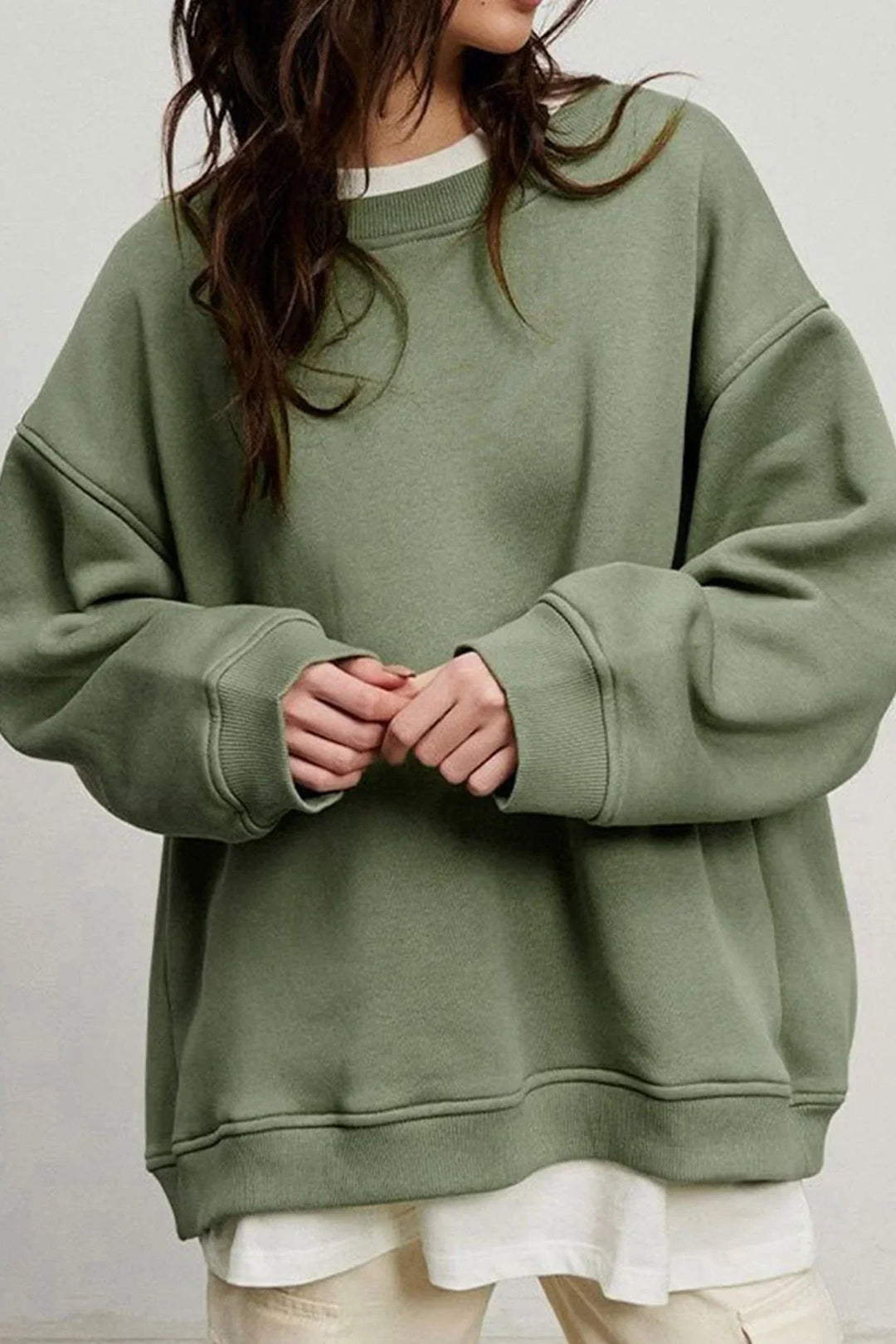 Pull Oversize à Col Rond Femme
