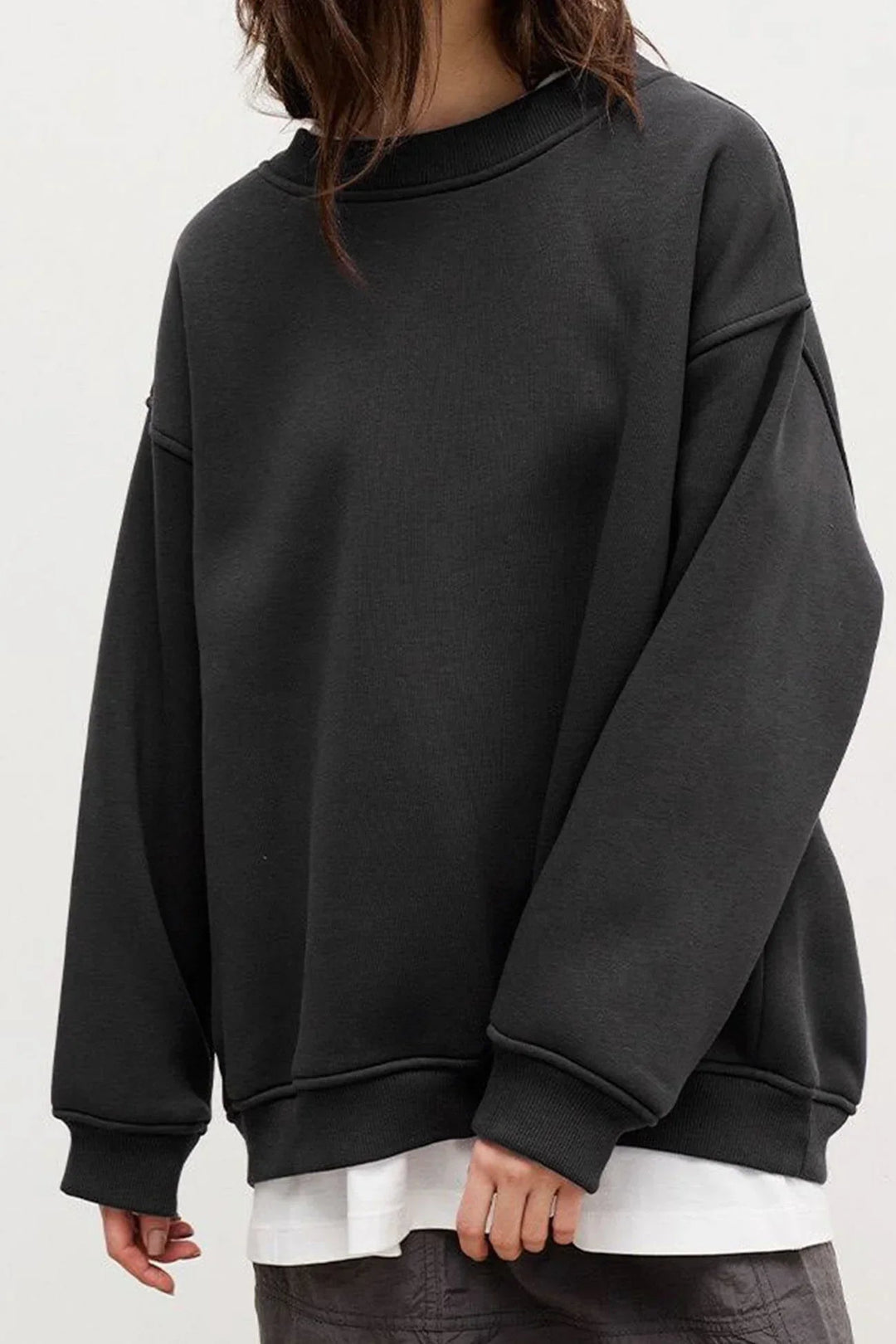 Pull Oversize à Col Rond Femme
