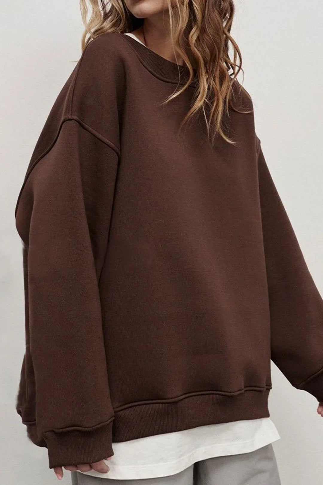 Pull Oversize à Col Rond Femme