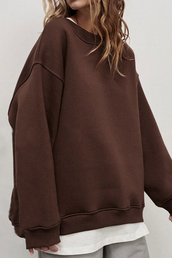 Pull Oversize à Col Rond Femme