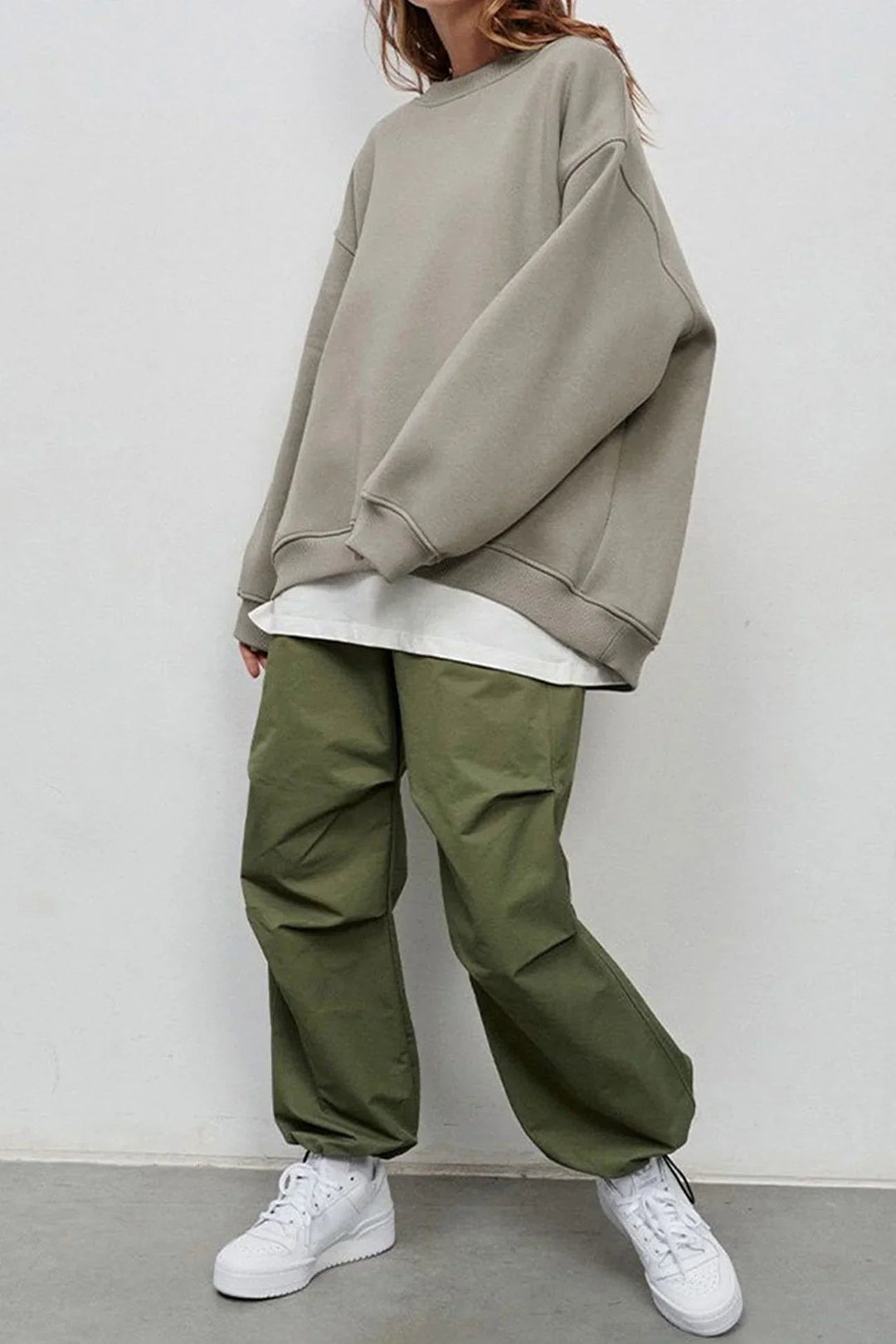 Pull Oversize à Col Rond Femme
