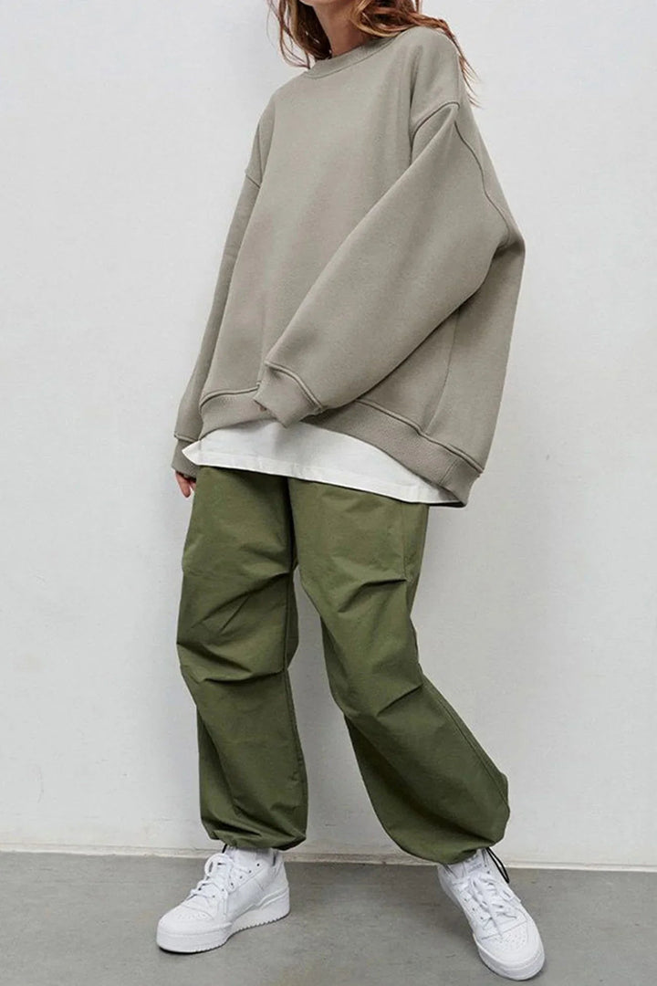 Pull Oversize à Col Rond Femme
