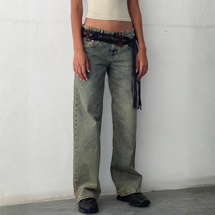 Jean Large Décontracté Femme