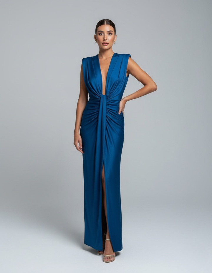 Robe Longue Plissée Femme