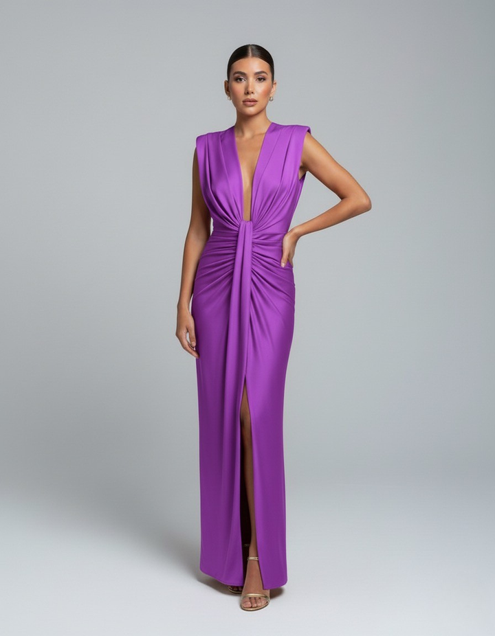 Robe Longue Plissée Femme