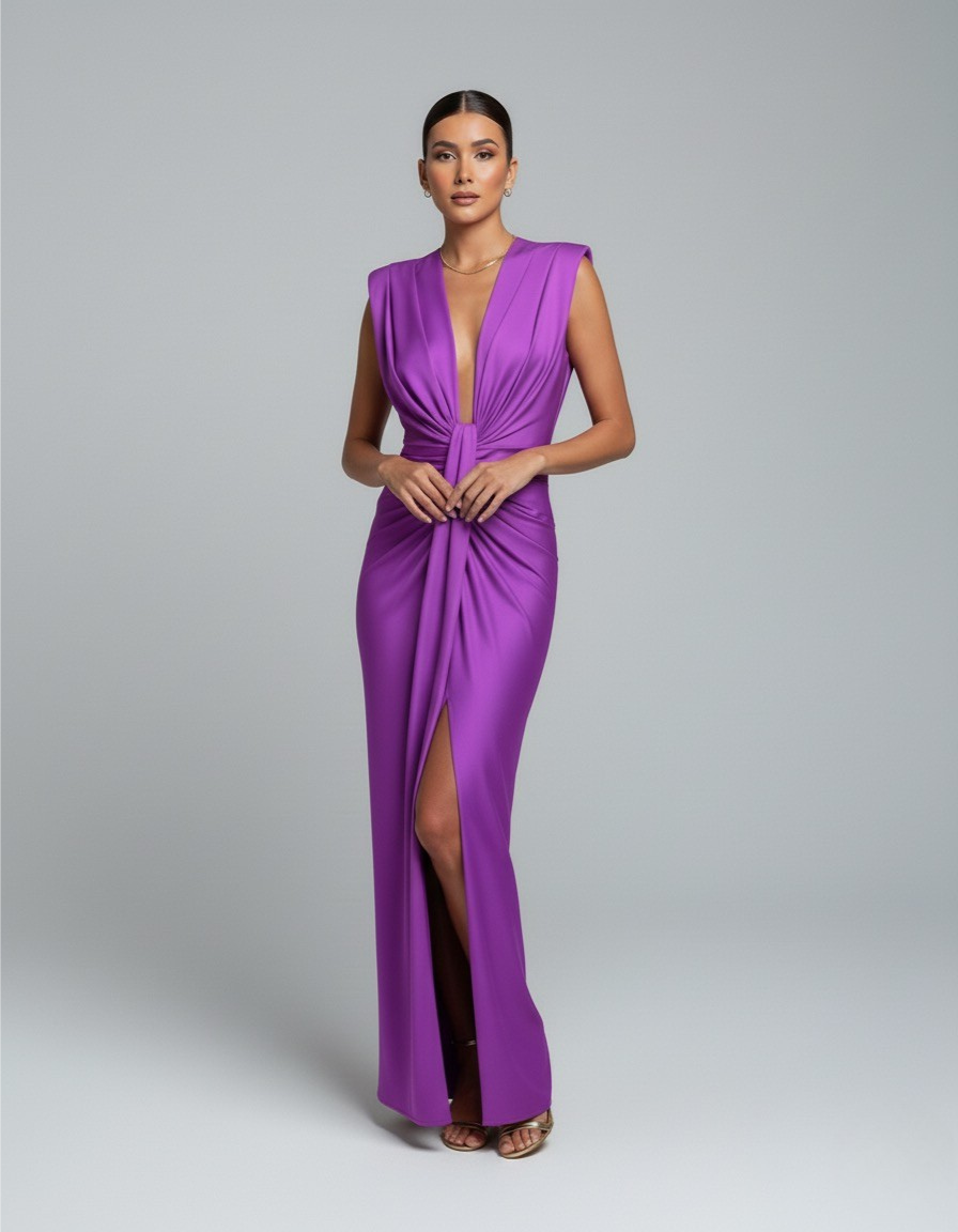 Robe Longue Plissée Femme