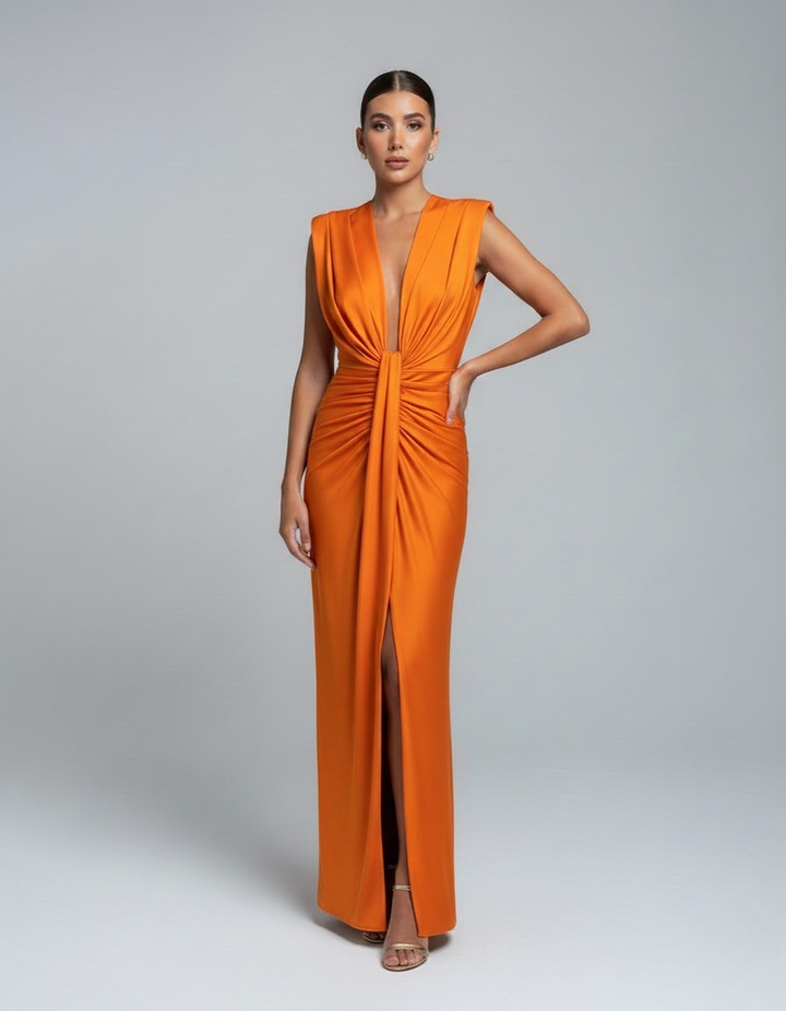 Robe Longue Plissée Femme