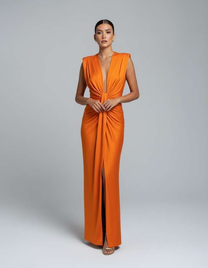 Robe Longue Plissée Femme