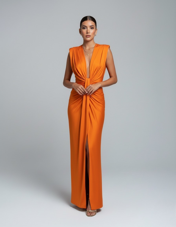 Robe Longue Plissée Femme