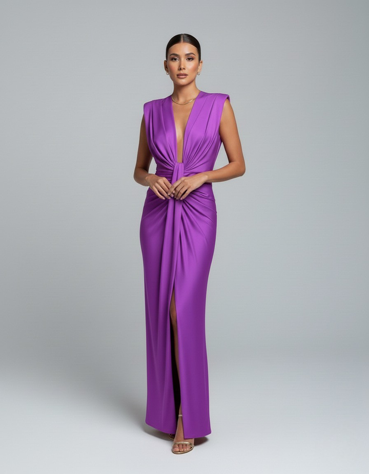 Robe Longue Plissée Femme