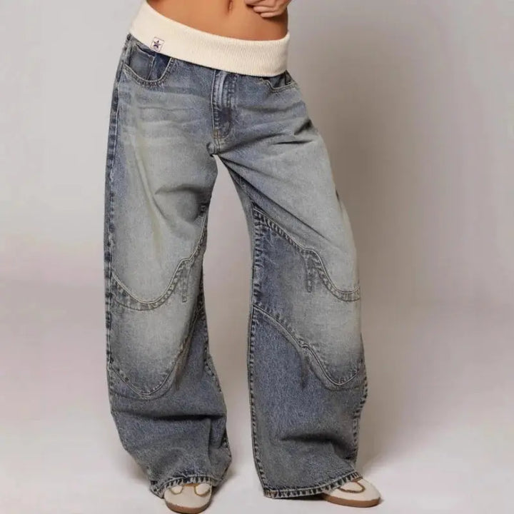 Jean Coupe Baggy Large Femme
