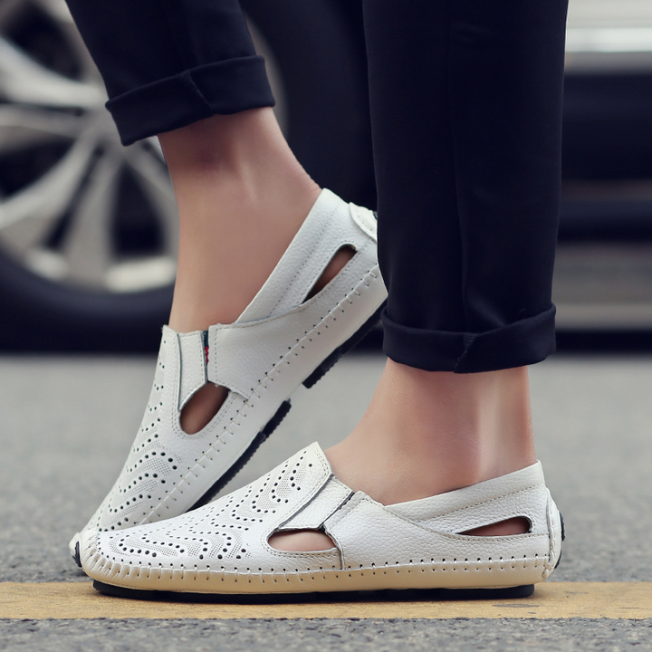 Mocassins Perforés à Enfiler Homme