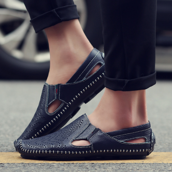 Mocassins Perforés à Enfiler Homme