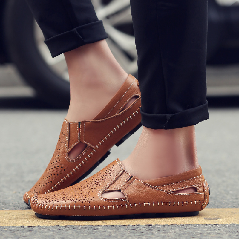 Mocassins Perforés à Enfiler Homme