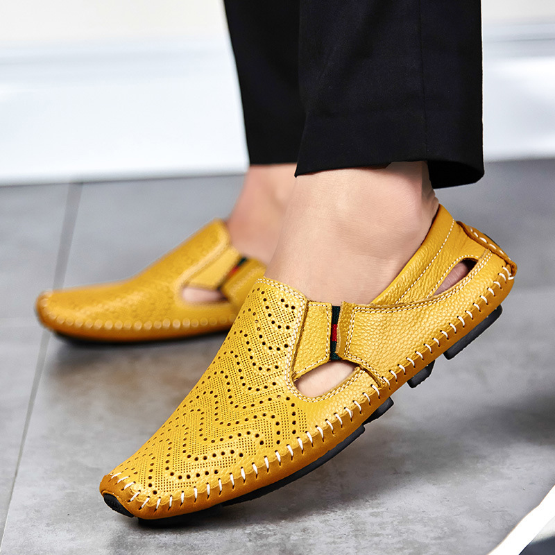 Mocassins Perforés à Enfiler Homme