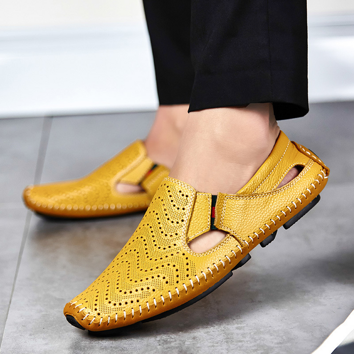Mocassins Perforés à Enfiler Homme
