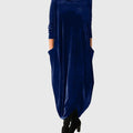 Women's Loose-Fit Long Dress with Stand Collar and Pockets