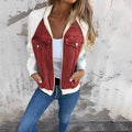 Women's Zip-Up Hooded Jacket with Panels