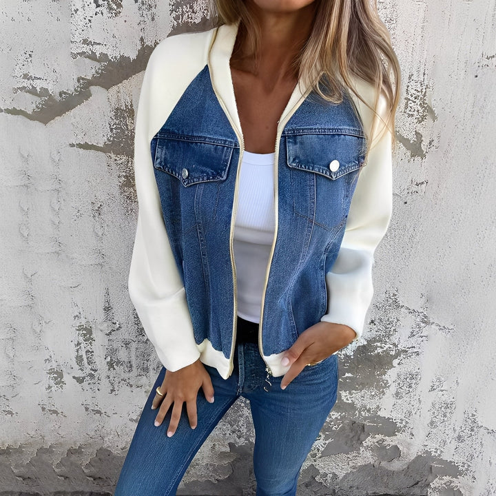 Veste Zippée à Capuche Avec Empiècements Femme