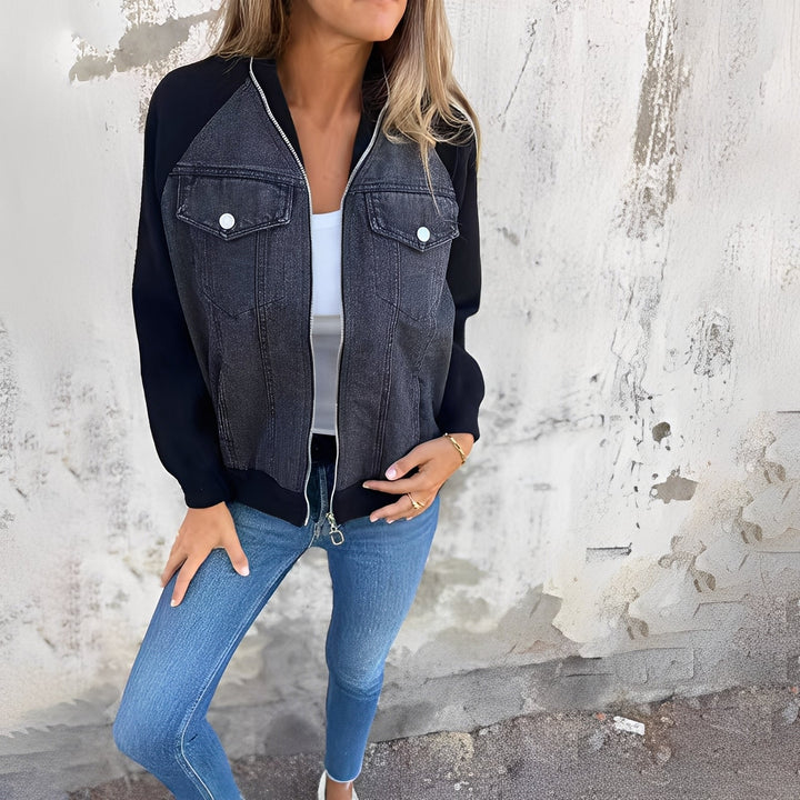 Veste Zippée à Capuche Avec Empiècements Femme