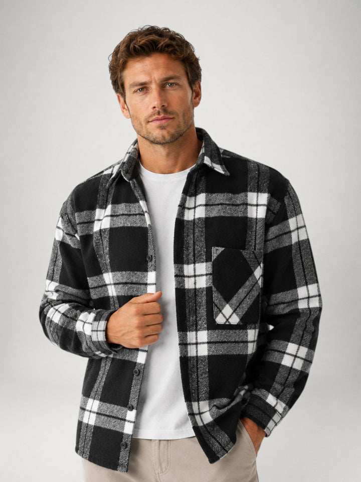 Surchemise à Carreaux Coupe Décontractée Homme