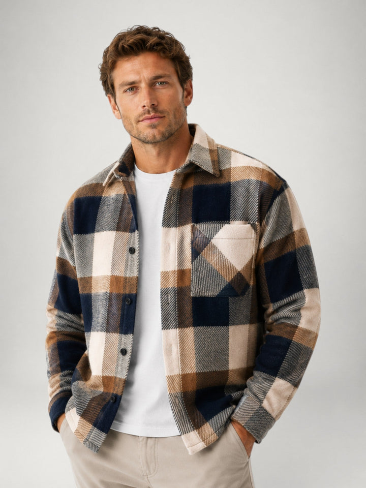 Surchemise à Carreaux Coupe Décontractée Homme