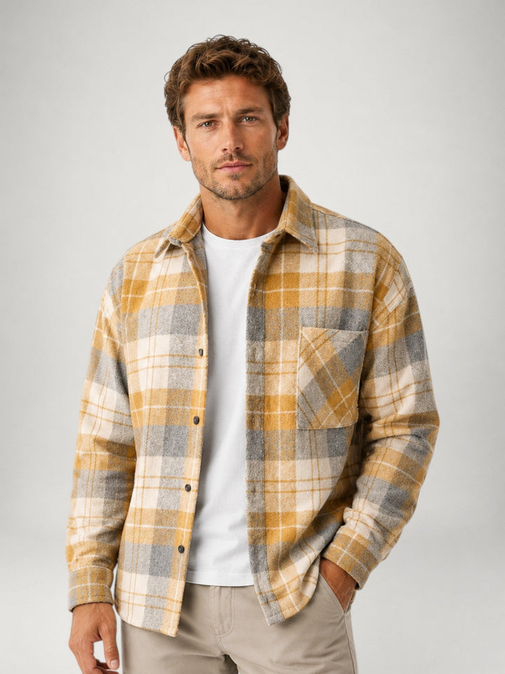 Surchemise à Carreaux Coupe Décontractée Homme