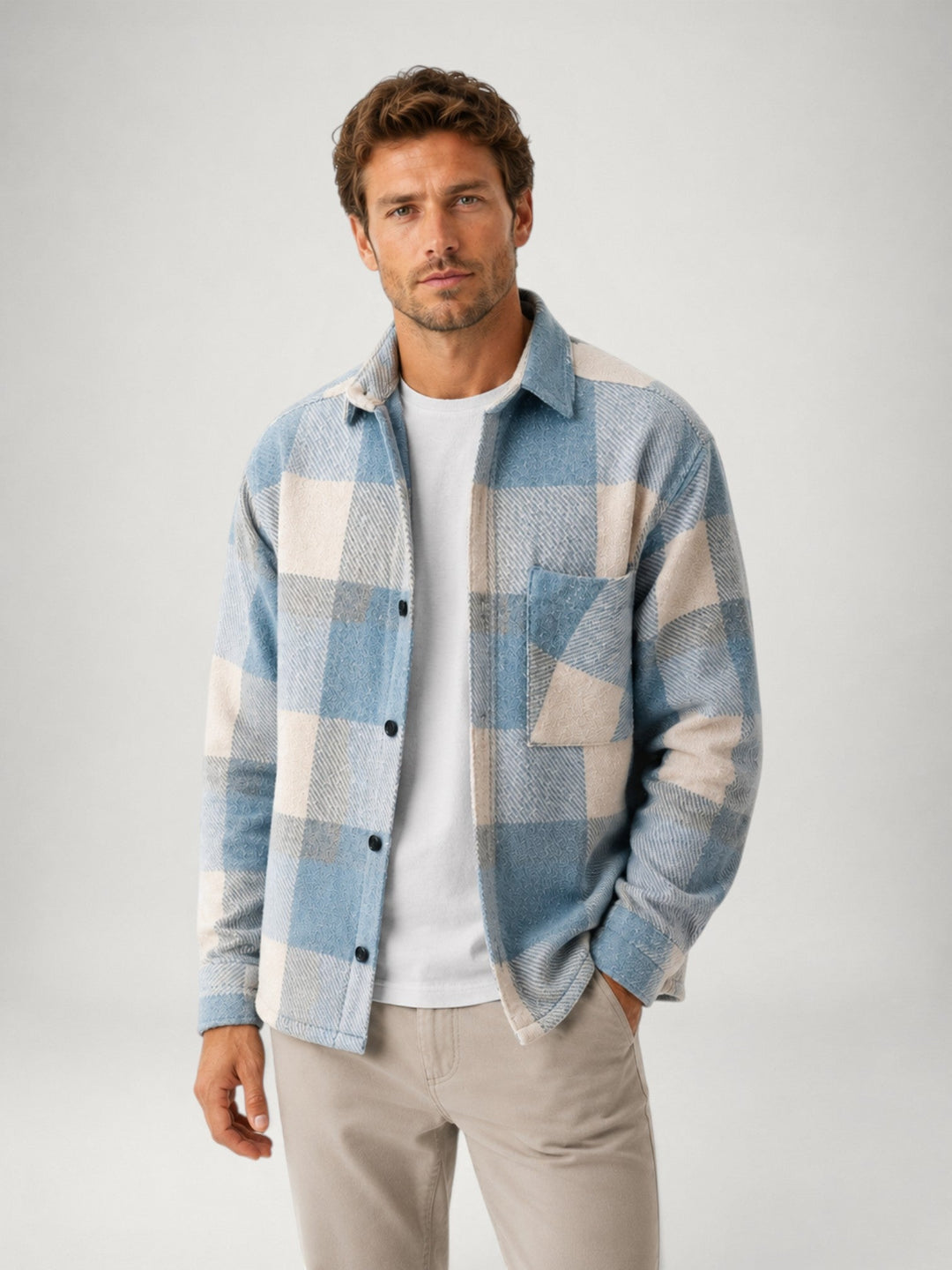 Surchemise à Carreaux Coupe Décontractée Homme