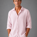 Men's textured long-sleeve shirt