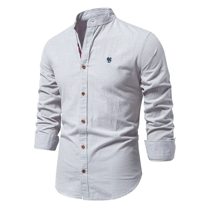 Chemise Col Mao Manches Longues Homme