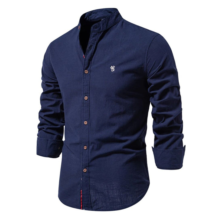 Chemise Col Mao Manches Longues Homme
