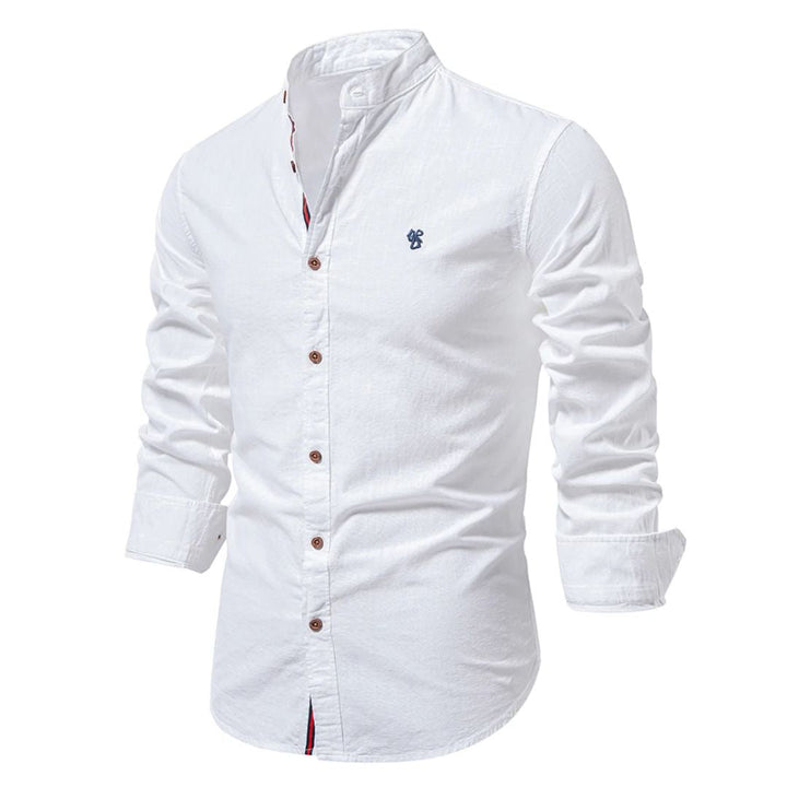 Chemise Col Mao Manches Longues Homme
