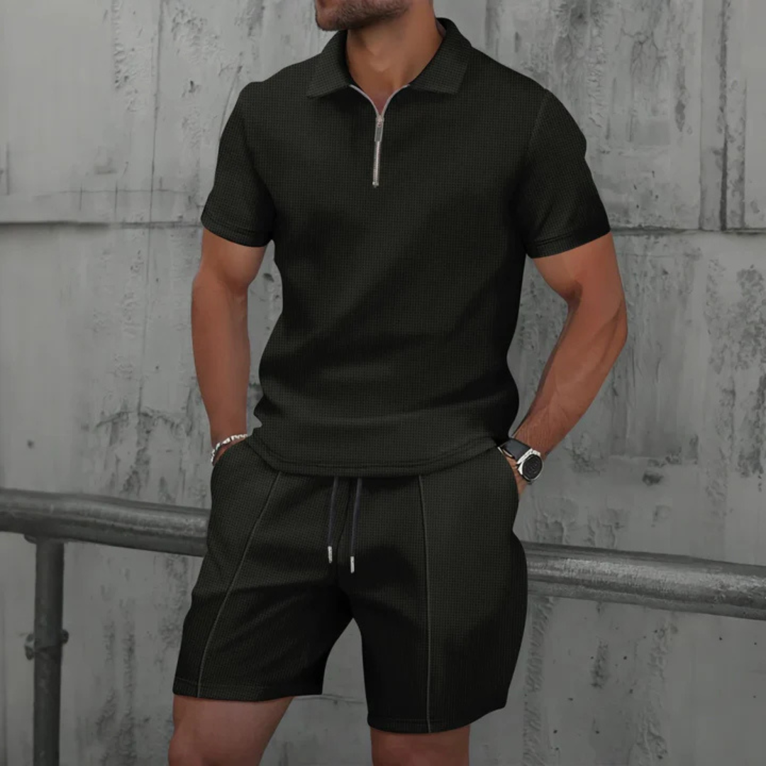 Ensemble Polo Zippé Décontracté Homme