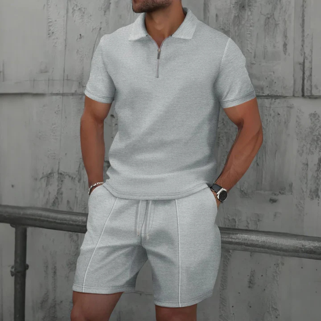Ensemble Polo Zippé Décontracté Homme