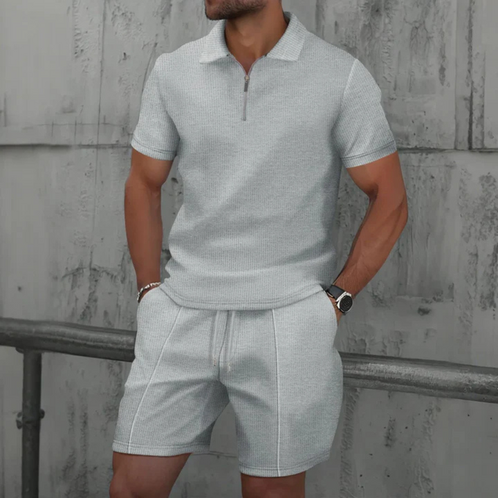 Ensemble Polo Zippé Décontracté Homme