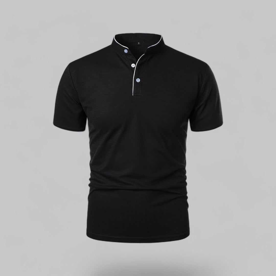 Polo Col Mao Boutonné Homme