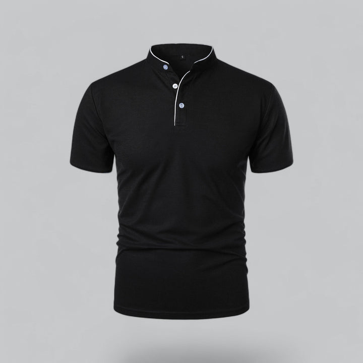 Polo Col Mao Boutonné Homme