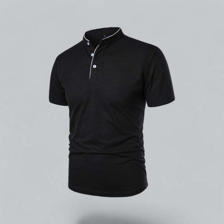 Polo Col Mao Boutonné Homme