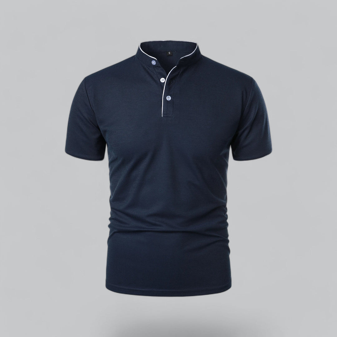 Polo Col Mao Boutonné Homme