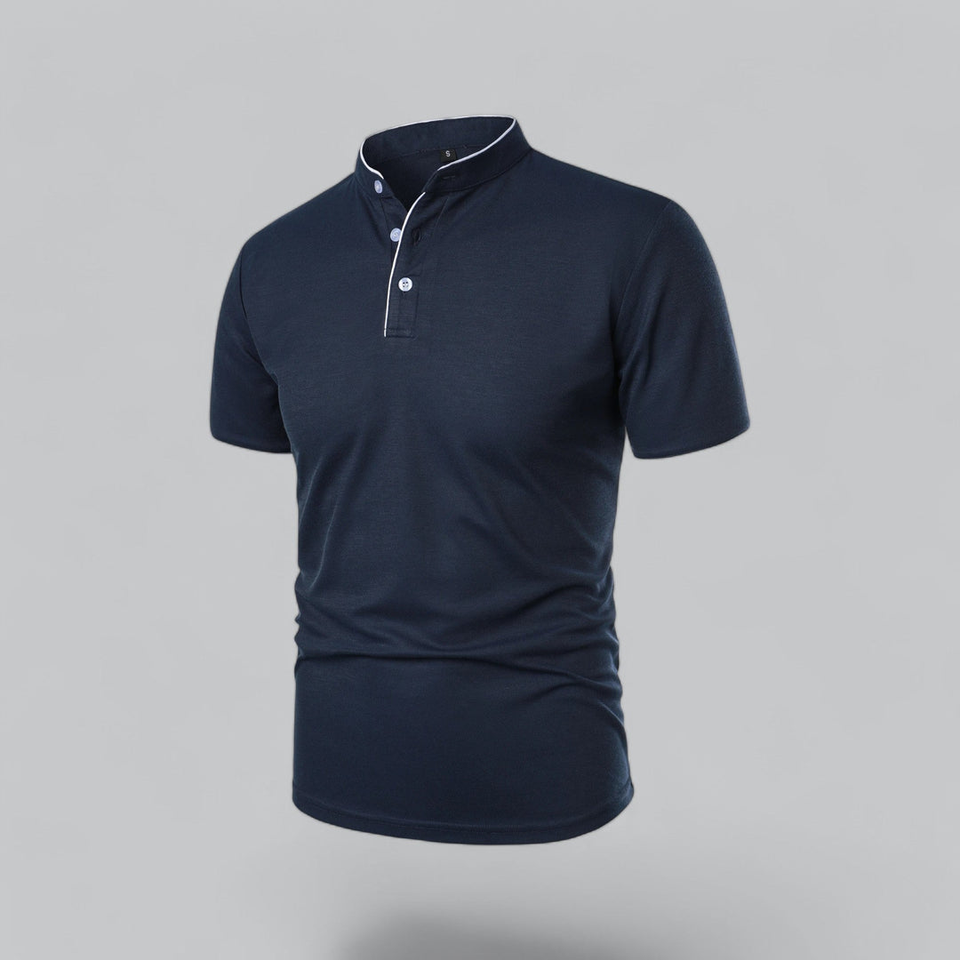 Polo Col Mao Boutonné Homme