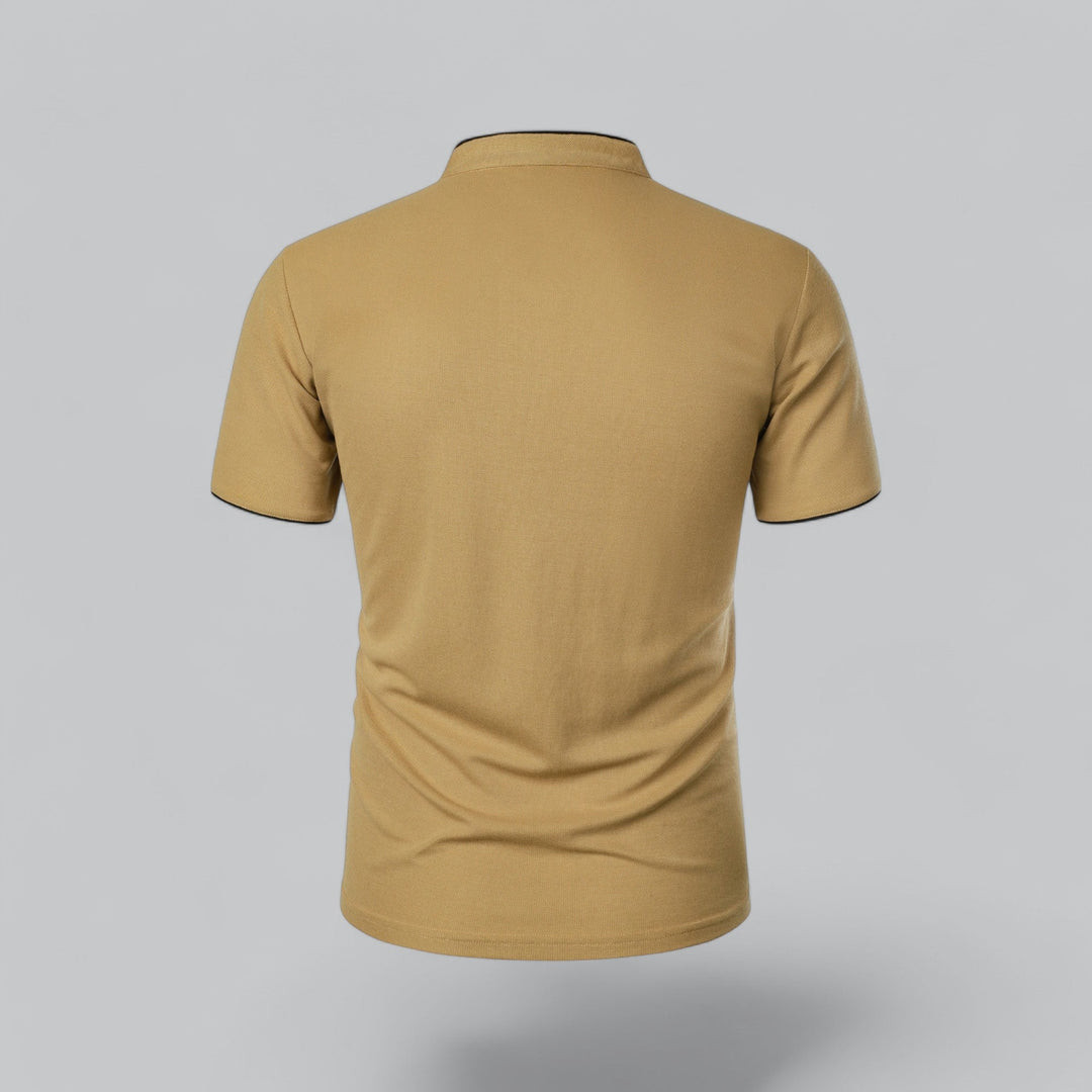 Polo Col Mao Boutonné Homme