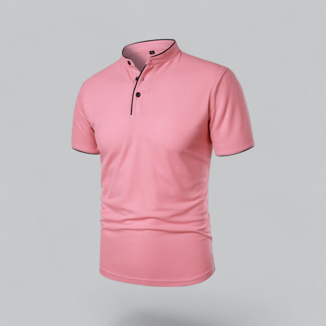 Polo Col Mao Boutonné Homme