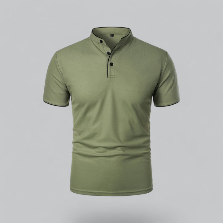 Polo Col Mao Boutonné Homme