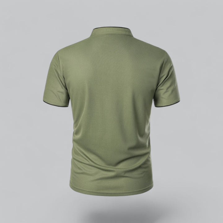 Polo Col Mao Boutonné Homme