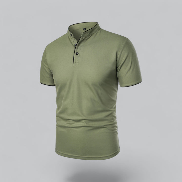 Polo Col Mao Boutonné Homme