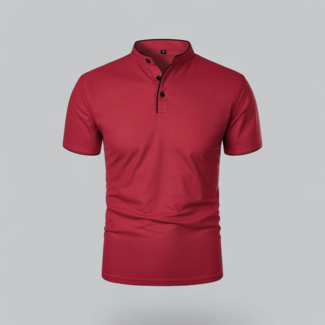 Polo Col Mao Boutonné Homme